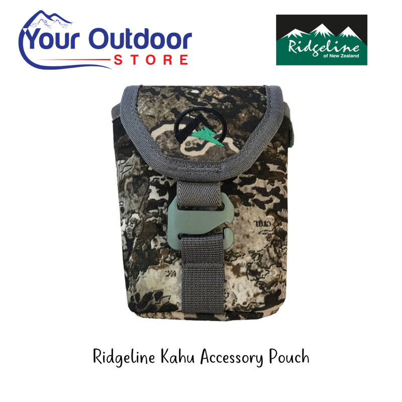 Ridgeline Kahu Accessory Pouch | Hero Image Showing Titles and Logos.