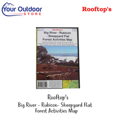 Rooftop's Big River-Rubicon-Sheepyard Flat Forest Activities Map | Hero Image Showing All Logos And Titles.