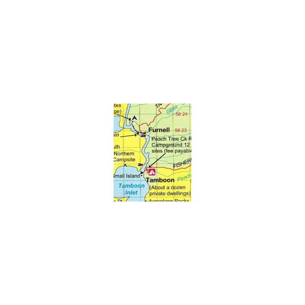 Rooftop's Cann River- Orbost-Delegate Adventure Map Waterproof | Image Showing Map Icons And Track Names.
