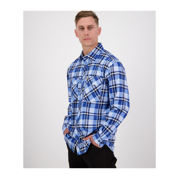 Arctic | Swanndri Men's Egmont Full Button Flannelette Shirt Image Showing No Logos Or Titles.