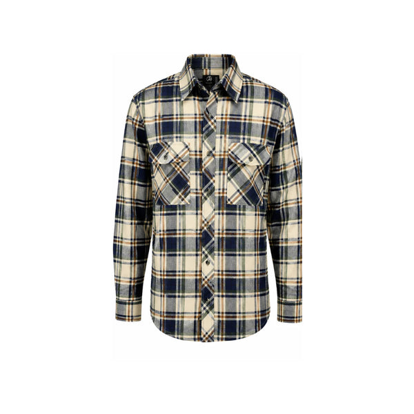 Desert Blue | Swanndri Mens Full Button Egmont Flannelette Shirt Image Showing No Logos Or Titles.