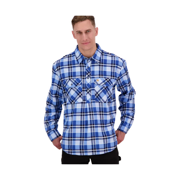 Artic | Swanndri Mens Egmont Half Button Flannelette Shirt Image Showing No logos Or Titles.