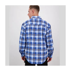 Arctic | Swanndri Men's Egmont Half Button Flannelette Shirt - Back View.