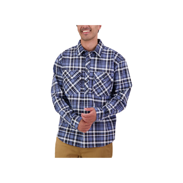 Mid Ocean | Swanndri Mens Egmont Half Button Flannelette Shirt Image Showing No Logos Or Titles.
