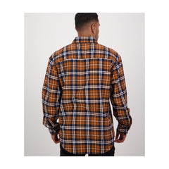 Kauri | Swanndri Men's Egmont Half Button Flannelette Shirt Image Showing Back View.