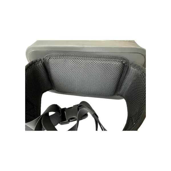 Black | Sea Pro Waterproof Bum Bag Image Showing Close up View Of The Waist Padding.