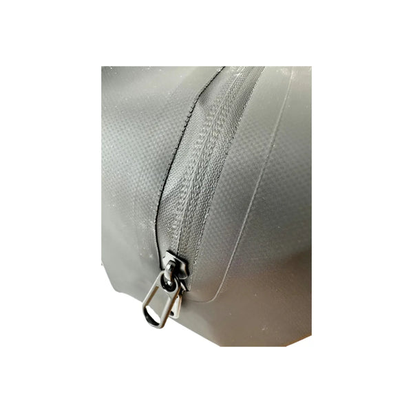 Black | Sea Pro Waterproof Bum Bag Image Showing Close Up View Of The Waterproof Zipper.