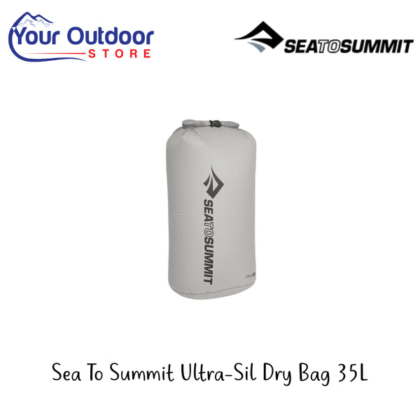 Sea To Summit Ultra-Sil Dry Bag 35L | Hero Image Showing All Logos And Titles.