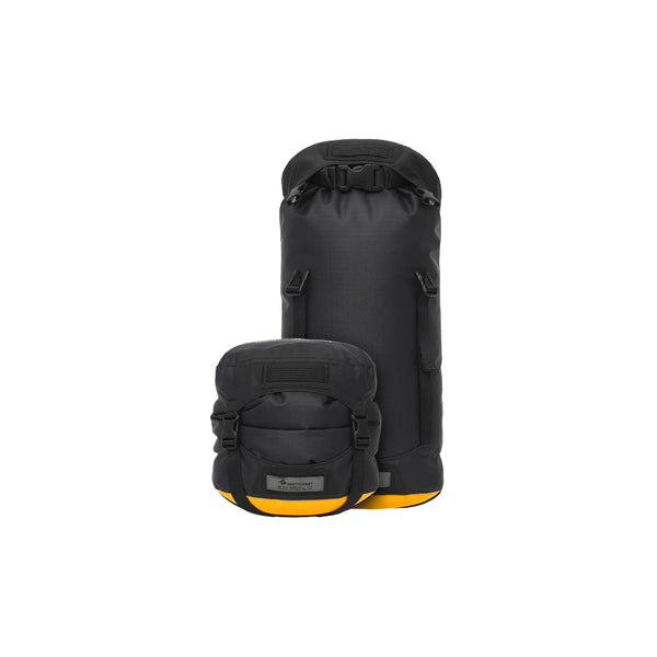Jet Black / 13L  | Sea To Summit Evac Heavy Duty Compression Dry Bag Image Showing No Logos Or Titles.