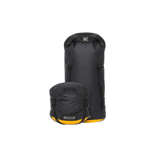 Jet Black / 20L | Sea To Summit Evac Heavy Duty Compression Dry Bag Image Showing No Logos Or Titles.