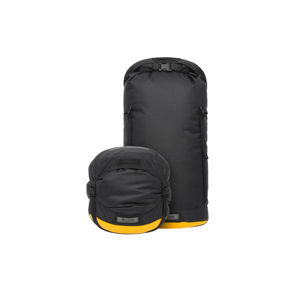 Jet Black / 35L | Sea To Summit Evac Heavy Duty Compression Dry Bag Image Showing No Logos Or Titles.