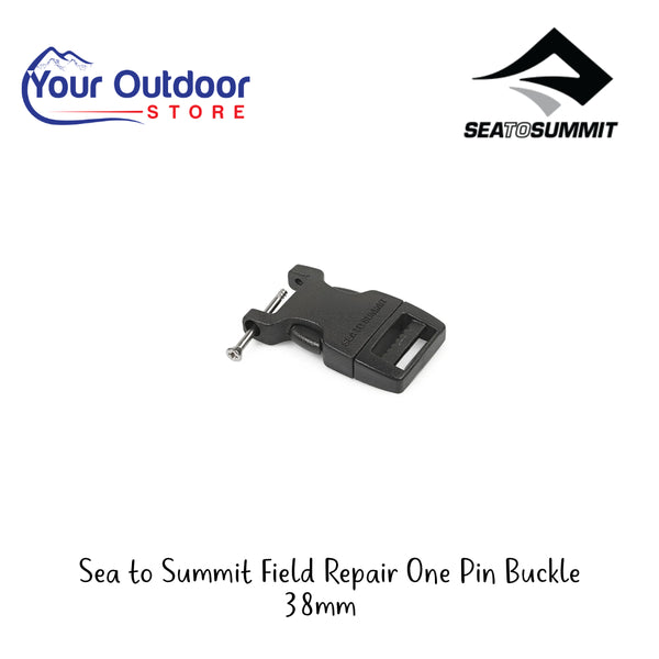 Sea To Summit Field Repair One Pin Buckle - 38mm | Hero Image Showing All Logos And Titles.