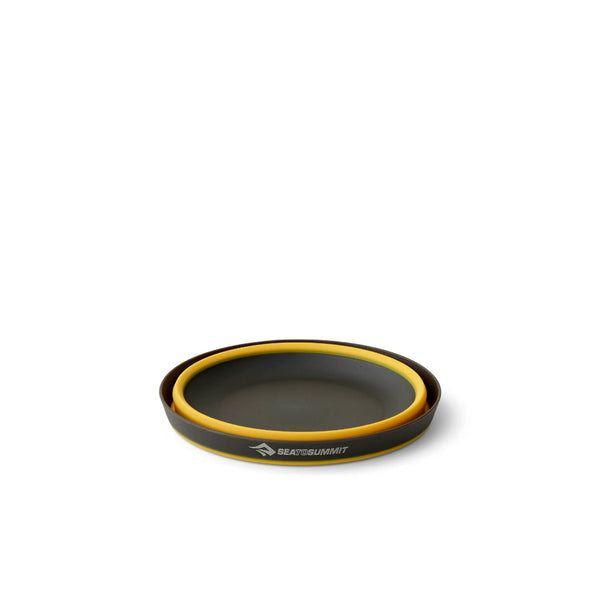 Medium/Yellow | Sea To Summit Frontier Ultralight Collapsible Bowl Image Showing Collapsible Bowl Collapsed.
