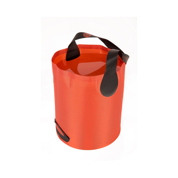Red / 10L | Sea To Summit Nylon Folding Bucket Image Showing Angled Top View.