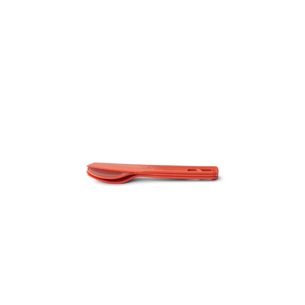 Orange | Sea To Summit Passage 3 Piece Cutlery Set Image Showing Set Stacked Together For Easy Storage And Transport.