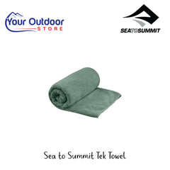 Sea To Summit Trek Towel | Hero Image Showing All Logos And Titles.