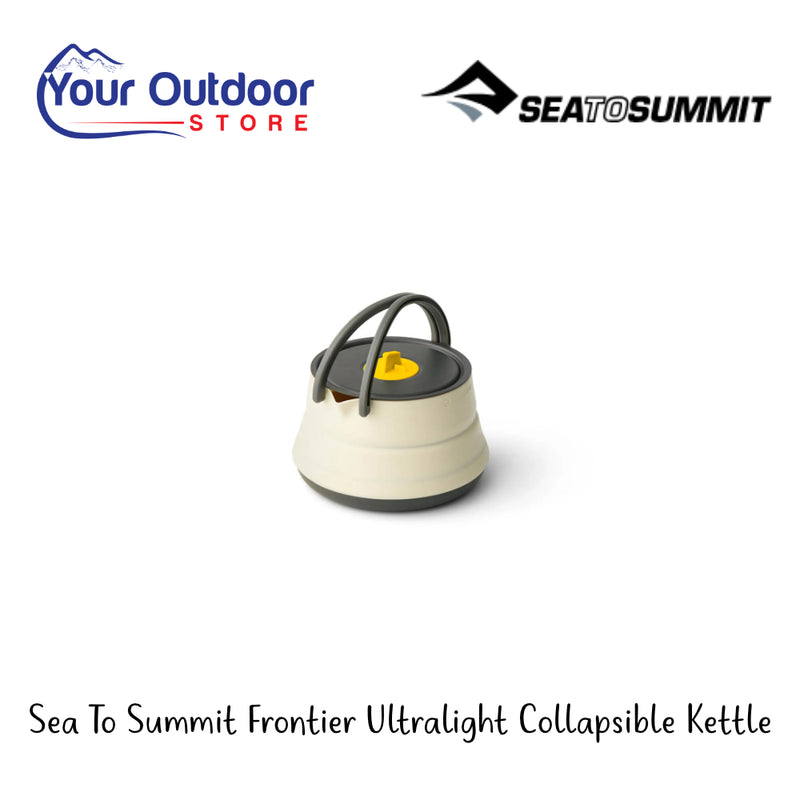 Sea To Summit Frontier Ultralight Collapsible Kettle | Hero Image Showing All Logs And Titles.