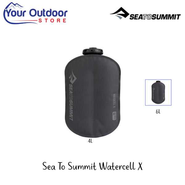 Sea To Summit Watercell X | Hero Image Showing All Logos, Titles And Variants.