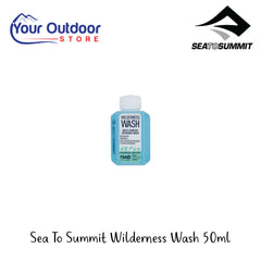Sea To Summit Wilderness Wash 50ml | Hero Image Showing All Logos And Titles.