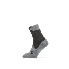 Black Grey Marl | Sealskinz Ankle Sock Side View.