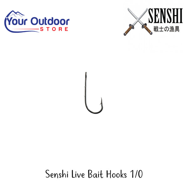 Senshi Live Bait Hooks | Hero Image Showing All Logos And Titles.