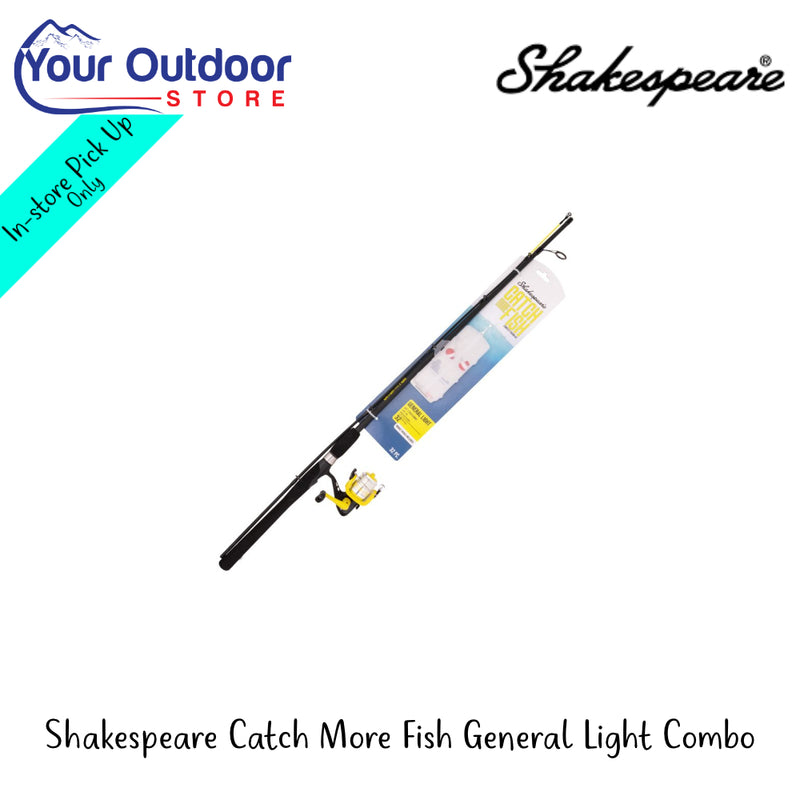Shakespeare Catch More Fish General Light Combo | Hero Image Showing All Logos And Titles.