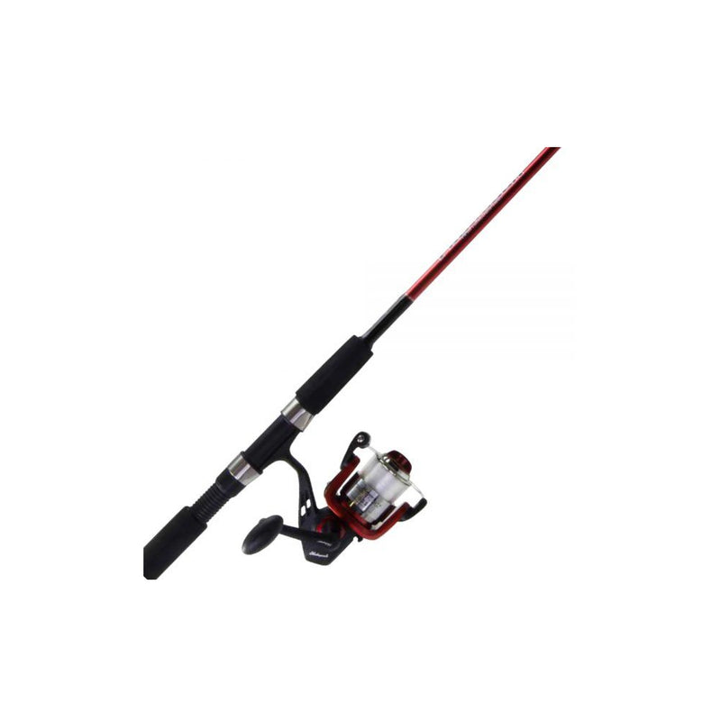 Red And Black | Shakespeare Pro Touch Rod And Reel Combo 2-4kg Image Showing Close Up View Of The Reel.