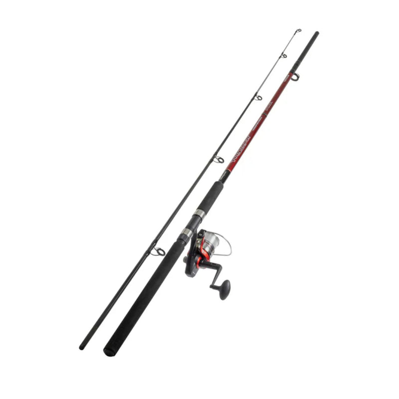 Red And Black | Shakespeare Pro Touch Rod And Reel Combo 2-4kg Image Showing No Logos Or Titles.