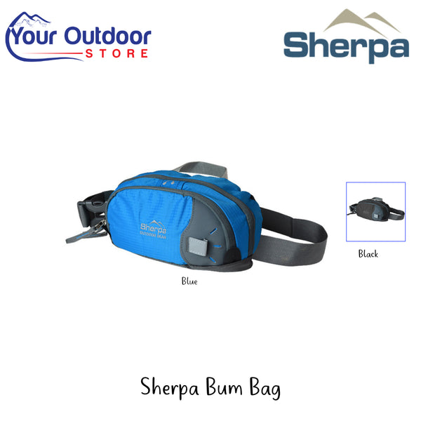 Sherpa Bum Bag | Hero Image Showing All Logos, Titles And Variants.