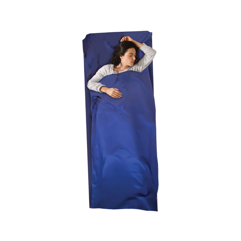 Navy | Sherpa Cotton Sleeping Bag Liner Image Showing No Logos Or Titles.