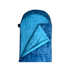 Teal | Sherpa Pemba 0 Sleeping Bag Image Showing Close Up View f Hood, With Zipper Open.