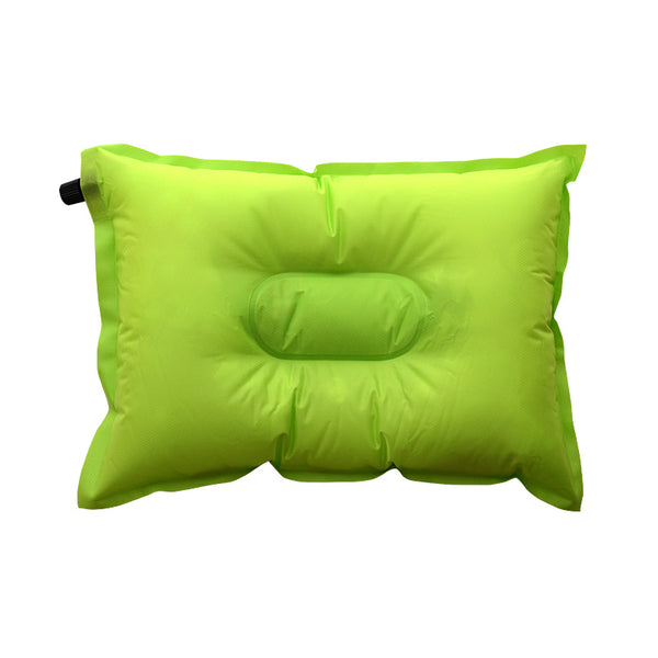 Green - Grey | Sherpa Self Inflating Pillow Image Showing No Logos or Titles.
