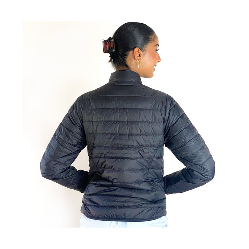 Black | Sherpa Women's Jacket. Back View.
