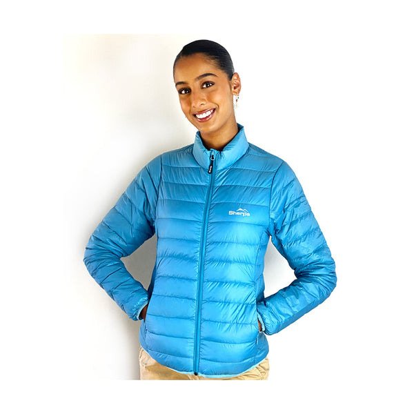 Sky Blue | Front View Shown Zipped Up. 