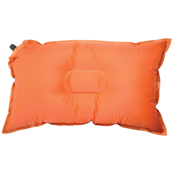 Orange - Grey | Sherpa Self Inflating Pillow Image Showing No Logos Or Titles.
