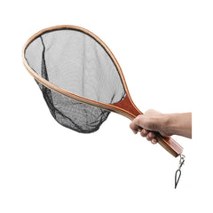 Small | Snowbee Small Wooden Landing Net Image Showing Top View Of Wooden Landing Net.