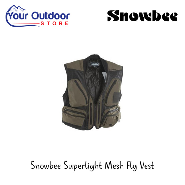Snowbee Superlight Mesh Fly Vest | Hero Image Showing All Logos And Titles.