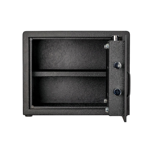 Spika Key Pistol Safe | Image Showing Front View, Door Open.