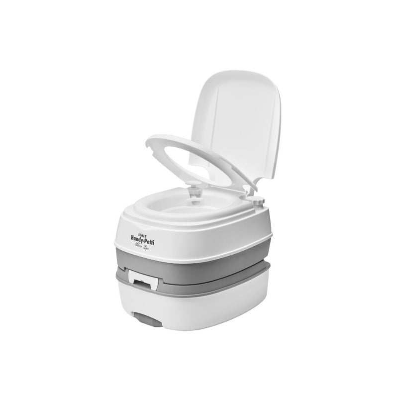 15L | Stimex Handy Potti 15L Portable Toilet Image Showing Seat And Lid Up.