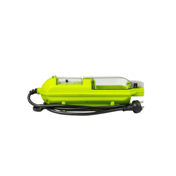 Green | Supex 15-Amp To 10-Amp Caravan Power Adaptor Image Showing Side View.
