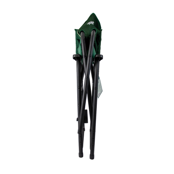 Green | Supex Aluminium Directors Chair Image Showing Front View, Chair Folded Up.