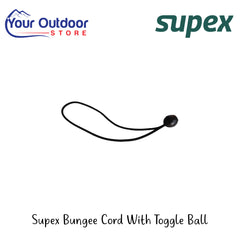 Supex Bungee Cord With Toggle Ball | Hero Image Showing All Logos And Titles.