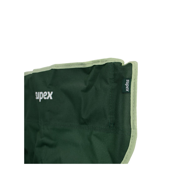 Green | Supex Camp Quad Chair Image Showing Close Up View Of The Stitching On The Fabric.