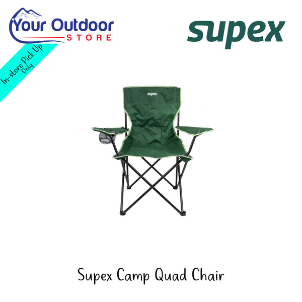 Supex Camp Quad Chair | Hero Image Showing All Logos And Titles.