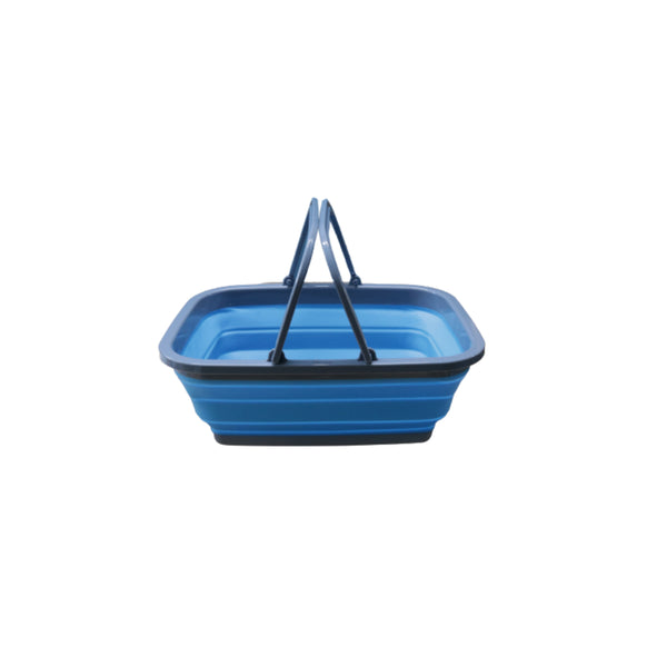 Blue | Supex Collapsible Shopping Basket Image Showing No  Logos Or Titles.