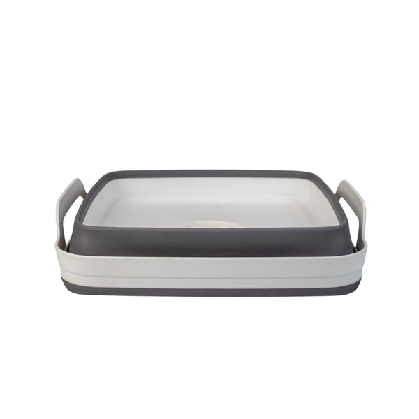 9L | Supex Collapsible Sink With Drainer Image Showing, Sink Collapsed For Easy Transport And Storage.