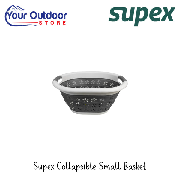Supex Collapsible Small Basket | Hero Image Showing All Logos And Titles.