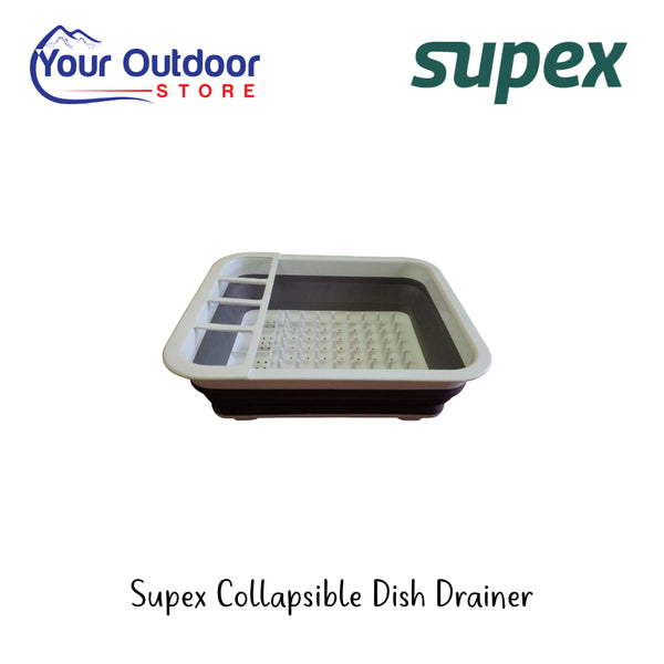 Supex Collapsible Dish Drainer | Hero Image Showing All Logos And Titles.
