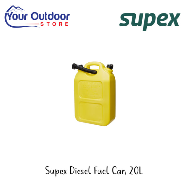 Supex Diesel Fuel Can 20L | Hero Image Showing All Logos And Titles.