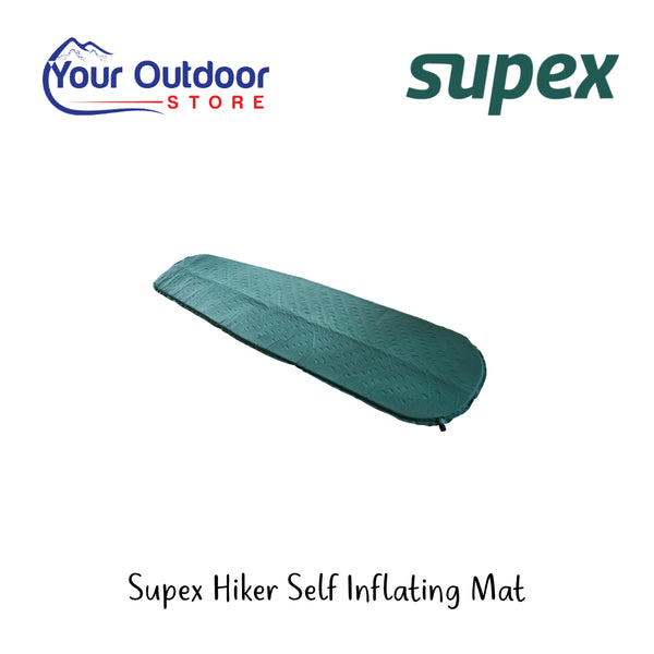 Supex Hiker Self Inflating Mat | Hero Image Showing All Logos And Titles.